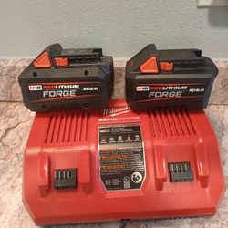 Milwaukee batteries and new rapid charger