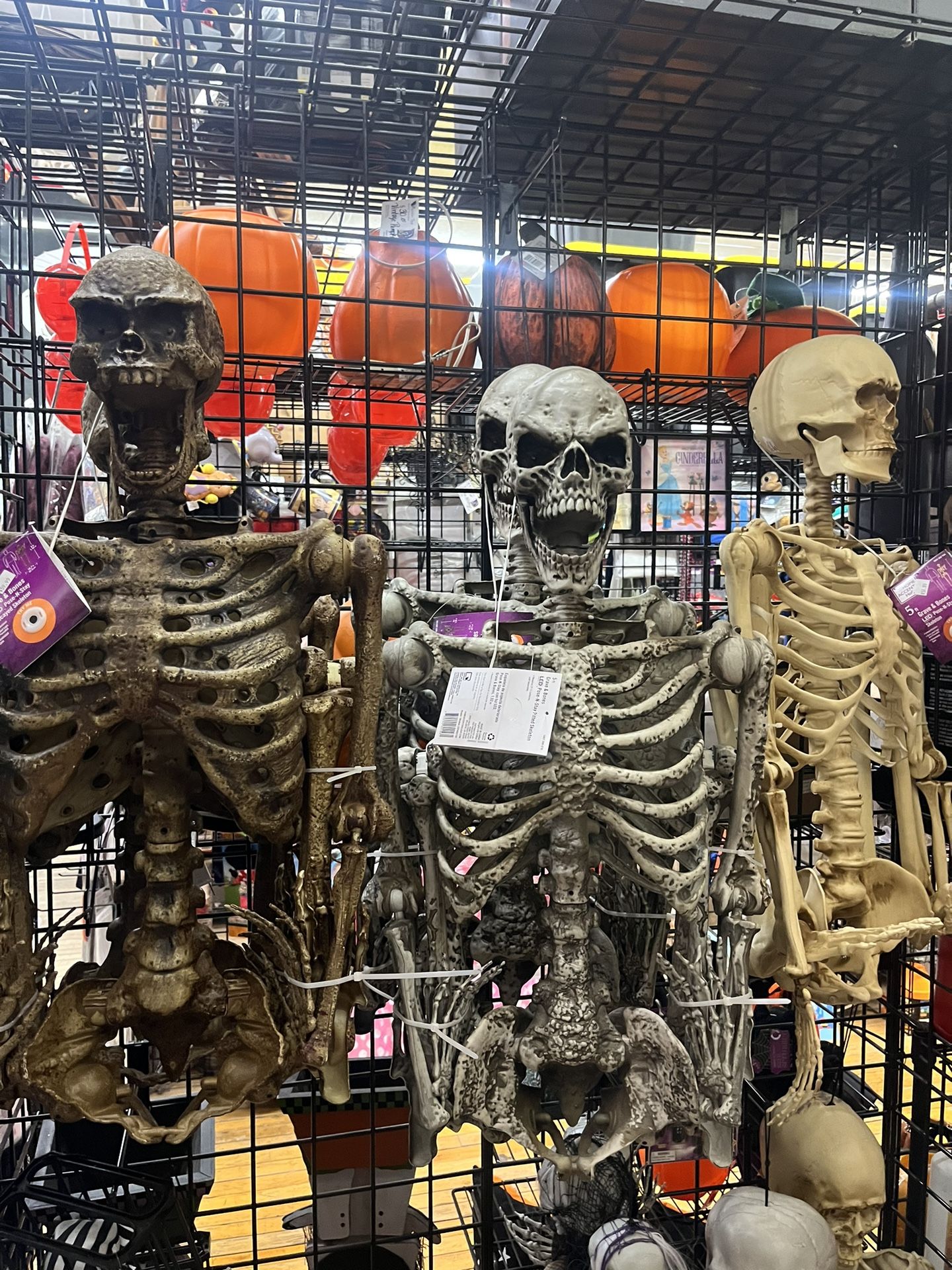 5 ft hanging skeleton home depot $40 clearance sale halloween prop