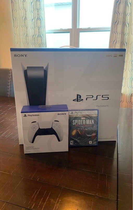 Playstation 5 Bundle With Extra Controller And Spider-Man: Miles Morales