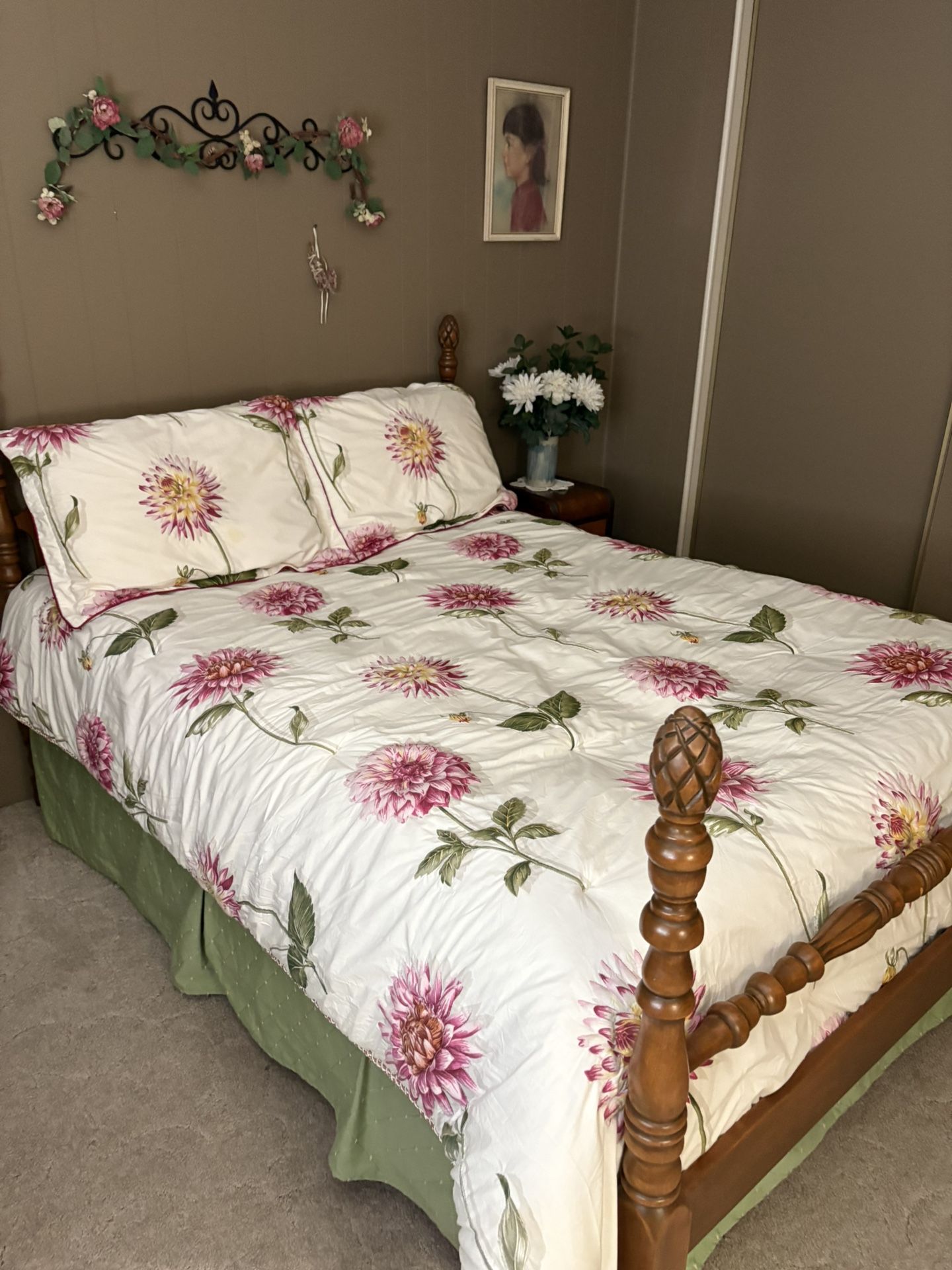 Antique Bed frame & Mattress