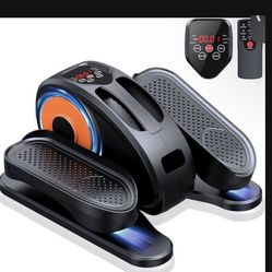 Under Desk Elliptical Machine, Mini Electric Desk Cycle with Remote Control, 5 Gears Adjustable Pedal Resistance and Durable Non-Slip Panel