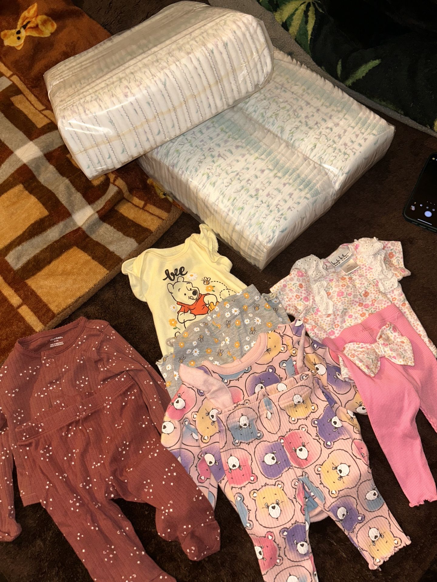 Size 1 DIAPER & Newborn Clothes 0/3 Months