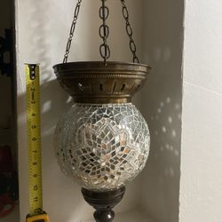 White And Brass Turkish Lamp