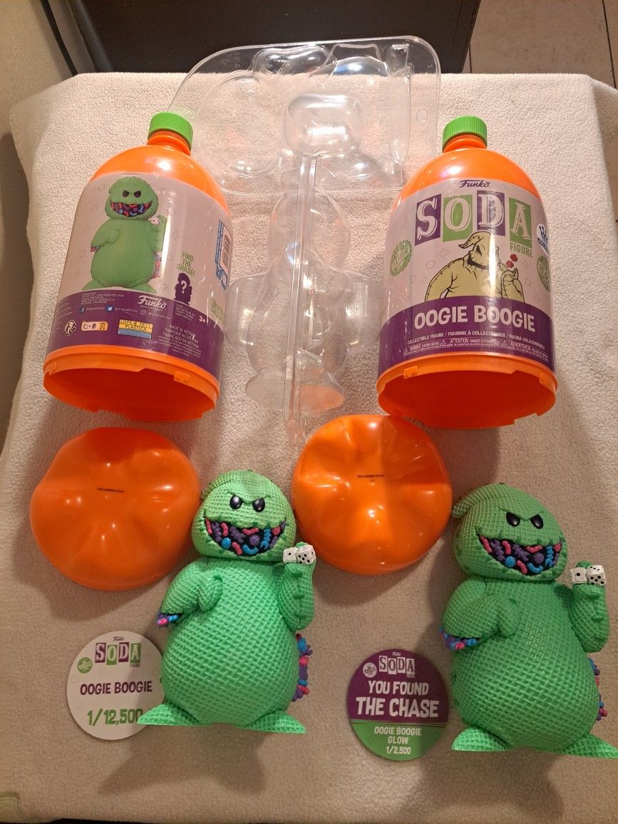 2- Funko Sodas 3 Liters--Oogie Boogie [CHASE Glow-in-the-Dark] & (Common)