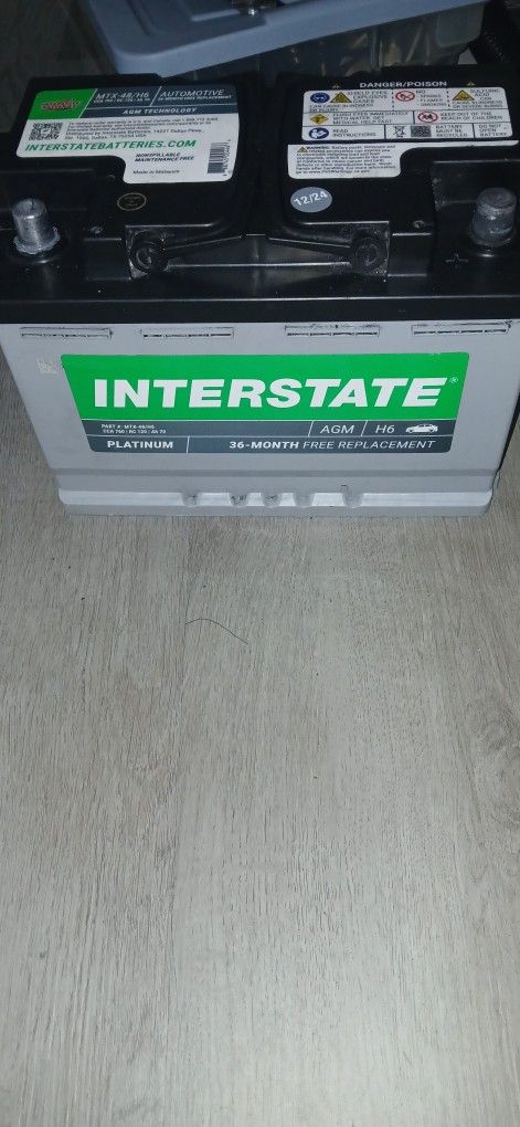 New Interstate AGM Battery