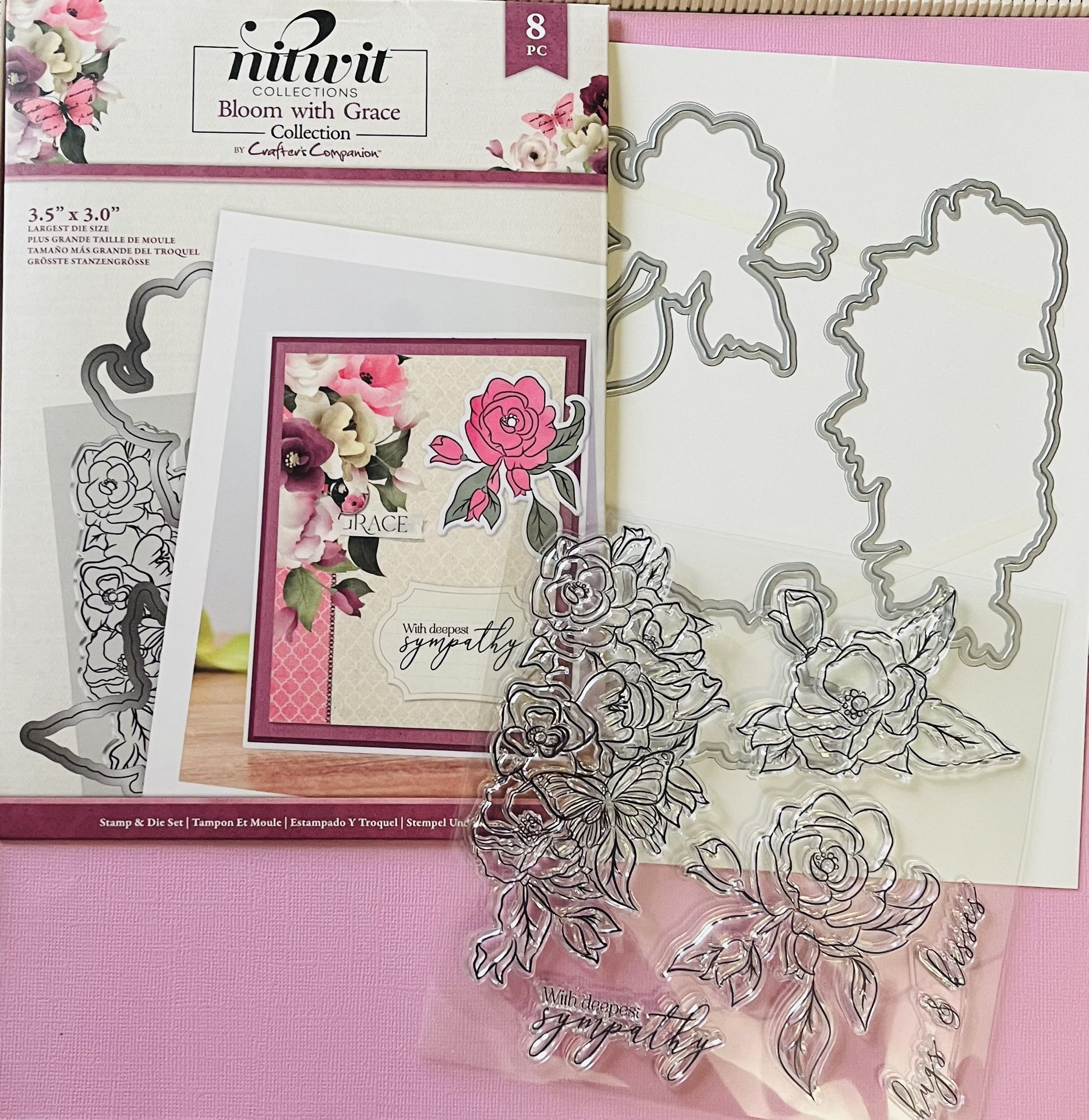 NAME BRAND Floral & Sentiments Stamps & Die Cut