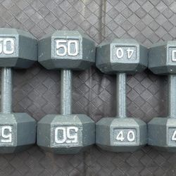 DUMBBELL PAIRS  : 40s  &  50s  ***Will Sell Separately***