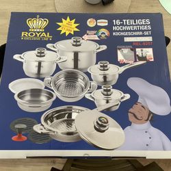 Royal 16 Piece Pots & Pans Set