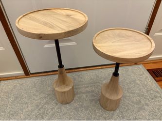 Set of 2 drink tables accent tables plant stands