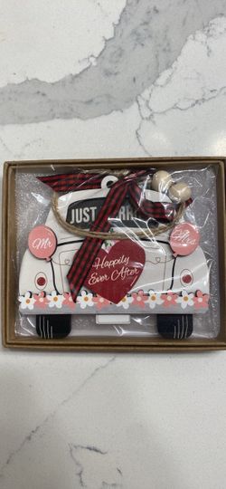 Just Married Wedding Car Ornament