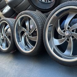 WHEELS US MAGS 24x10 CHEVY TAHOE YUKON DENALI GMC SIERRA 