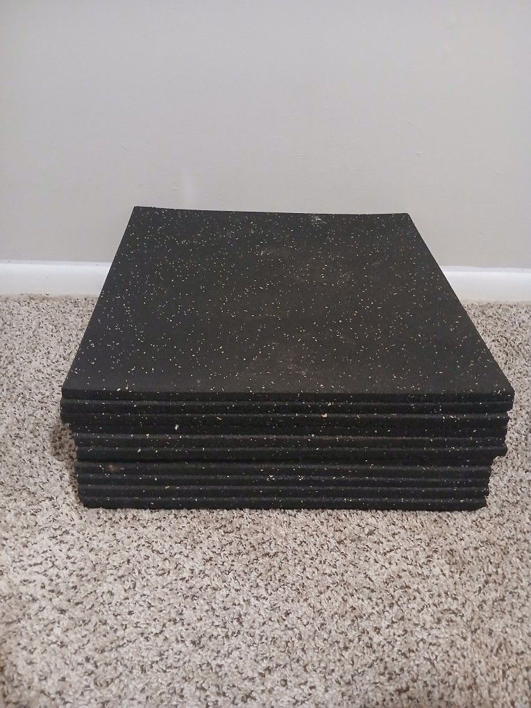 12 Impact Rubber Tiles, Utility Bench, Rubber Mat