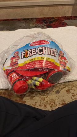 Fire Chief Costume Age 3-6 Yrs