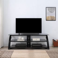 Black Entertainment Center (Metal / Glass)