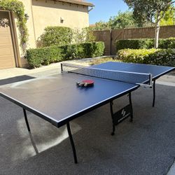 Sportcraft Full Regulation Size Foldable Ping Pong Table – w/ Net & 4 Paddles 