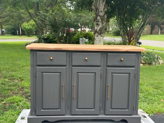 48” Dragons Breath Gray buffet tv console cabinet coffee bar dresser
