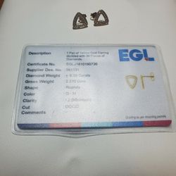 EGL Certified Diamond Earrings 14k
