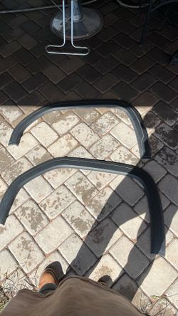 Black Plastic Fender Flares Set of 2