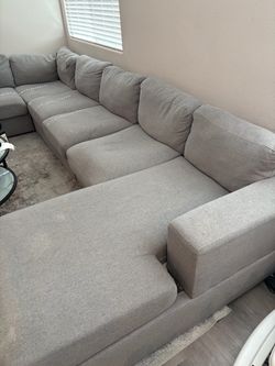 Gray Sectional Sofa with Chaise