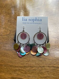 Lia Sophia Colorful Hoop Earrings