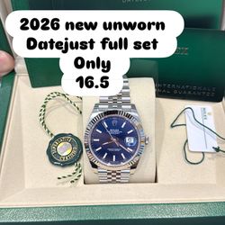 New Unworn Datejust 2026 Blue Dial