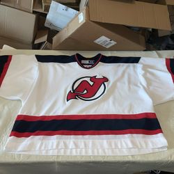 Goalie Cut New Jersey Devils Ccm Jersey Mens Clean Vintage Rare Mic White