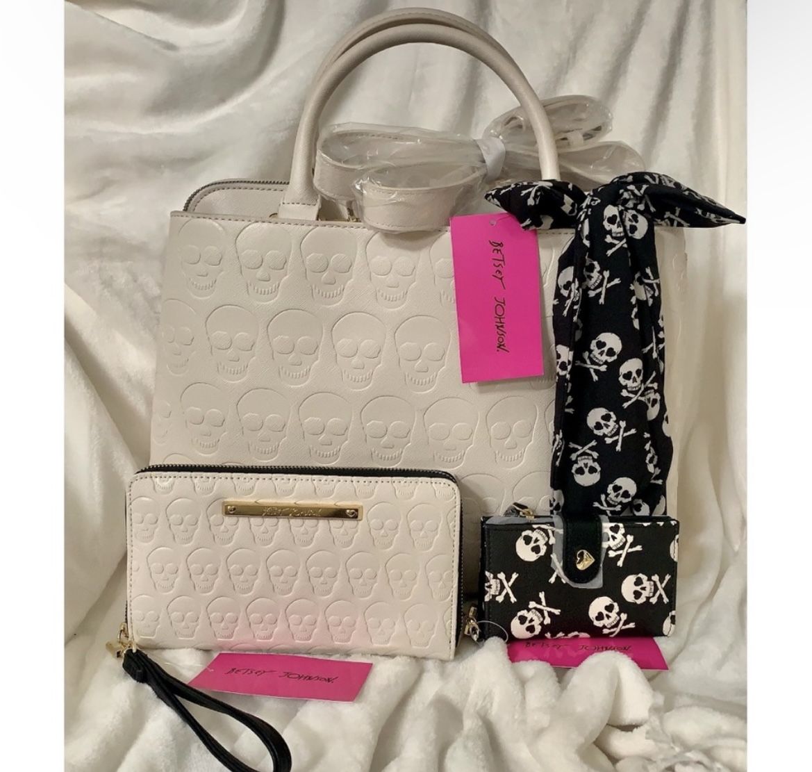 Betsey Johnson Skull Bag Set