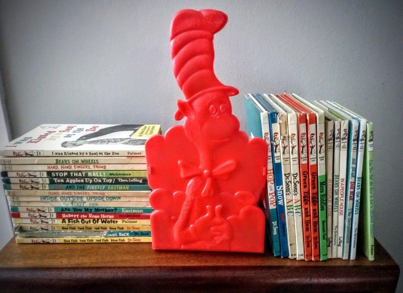 Vintage Dr Seuss Books + 1955 Book End