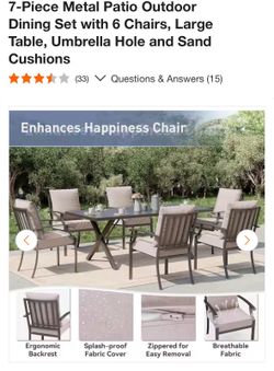 Patio 7 pieces dinning table