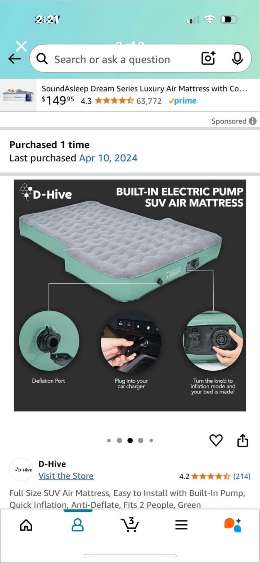 SUV air Mattress