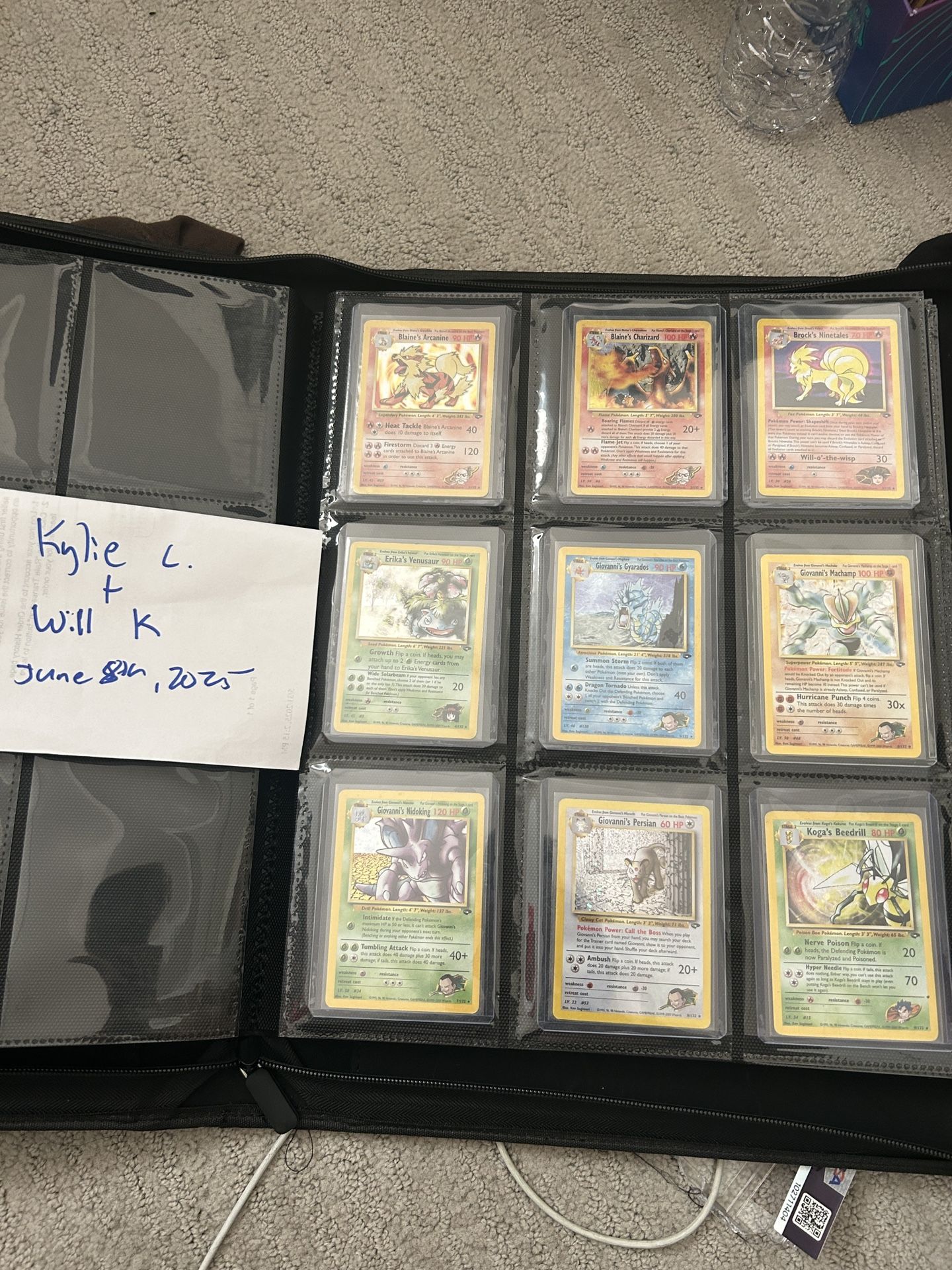 100% MASTER SET GYM CHALLENGE AND GYM HEROS POKEMON VINTAGE BINDER