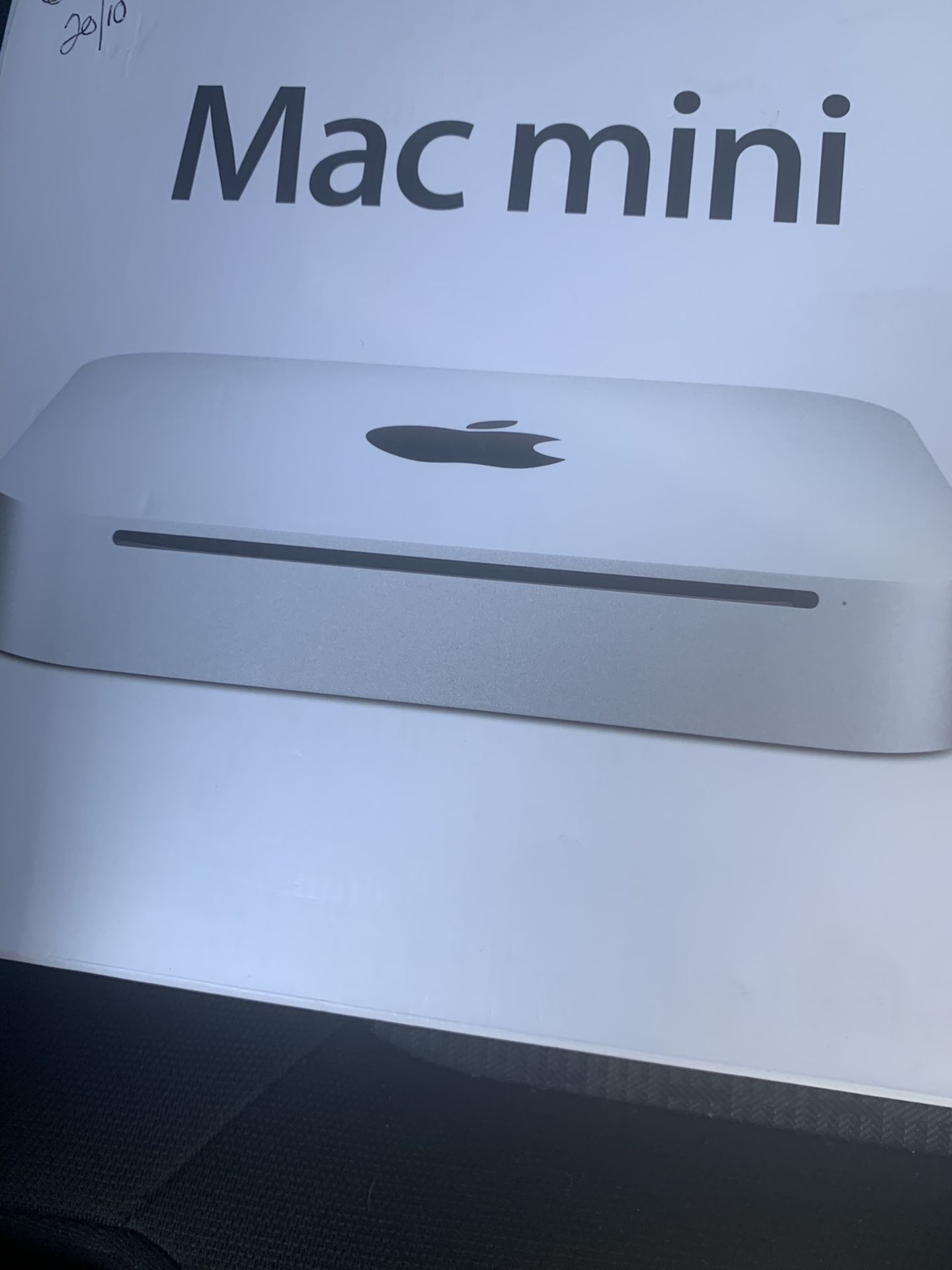 Apple Mac mini and a blue tooth keyboard