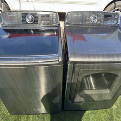 Samsung top load washer and electric dryer 