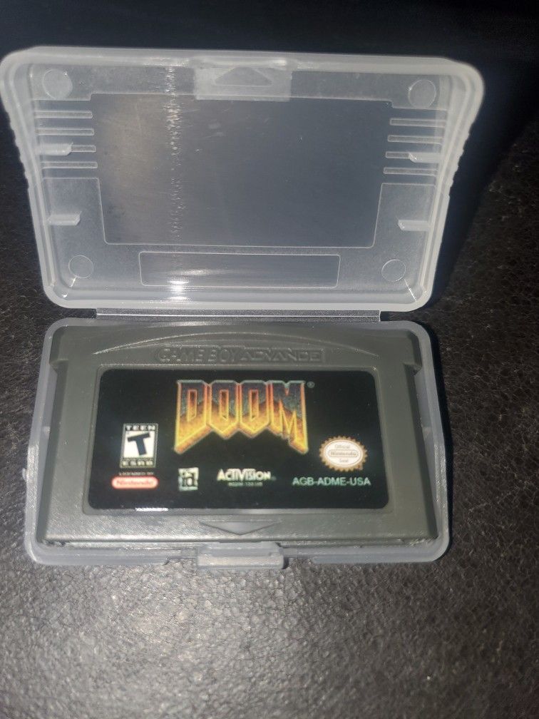 Doom GBA Gameboy Advance Video Game Cartridge