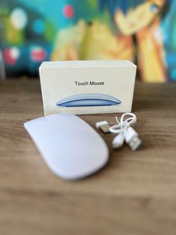 Touch Mouse Bluetooth Wireless Rechargeable Color White New In Box