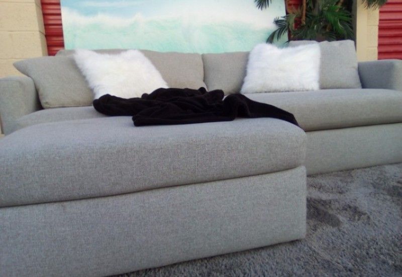 Taupe Sectional Sofa with Reversible Chaise
