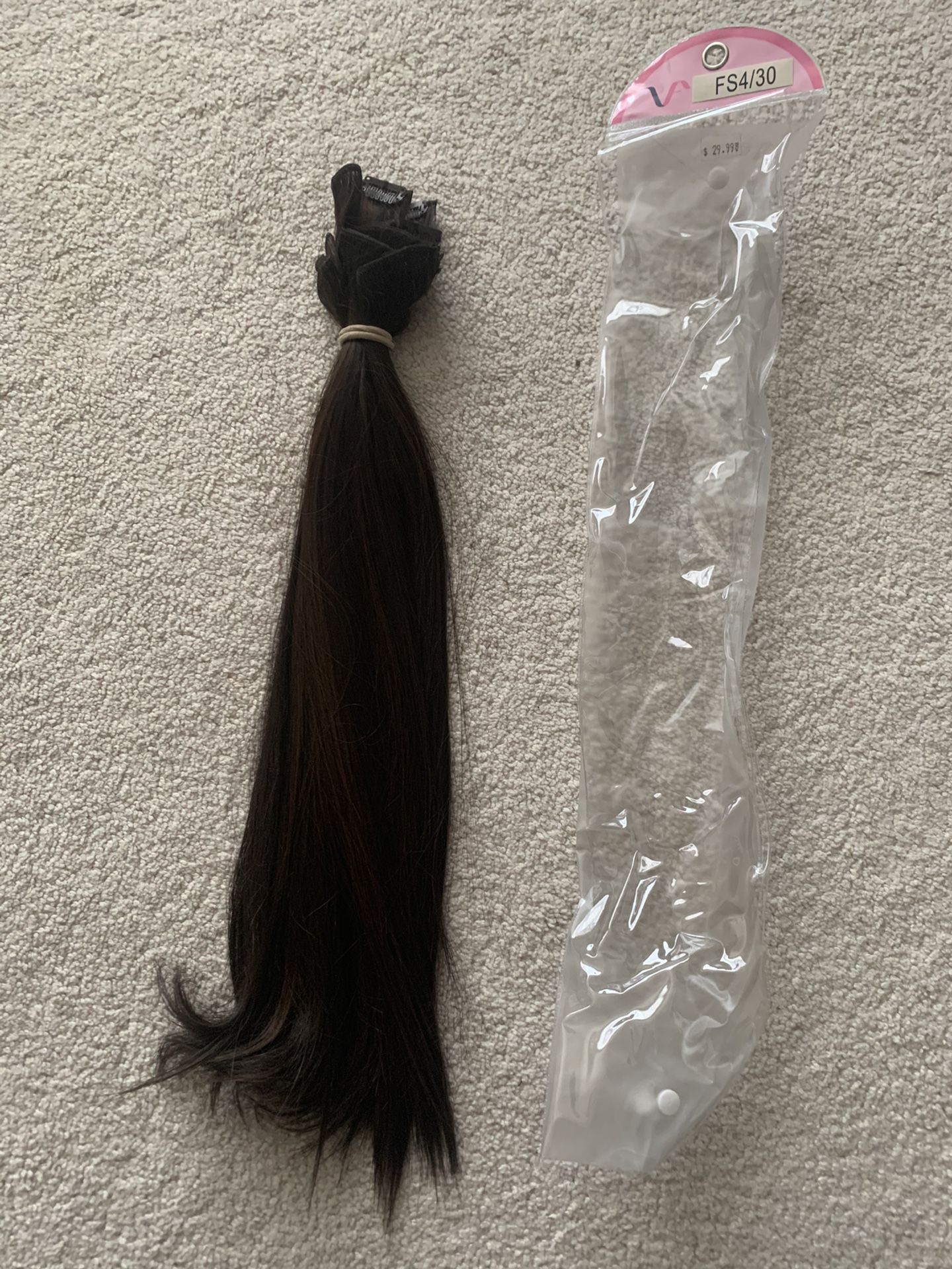 Clip Hair Extension natural - brown