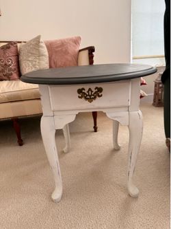 2 Broyhill vintage end tables and a new cot, box spring and mattress for sale
