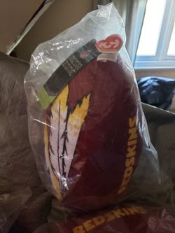 "REDSKIN" Plush Ty Football