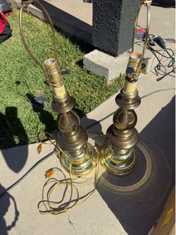 Vintage brass lamps