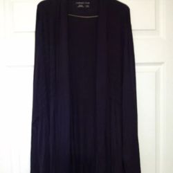 Coldwater Creek Sweater Womens 2X Purple Open Front Long Sleeve Rayon/Spandex.