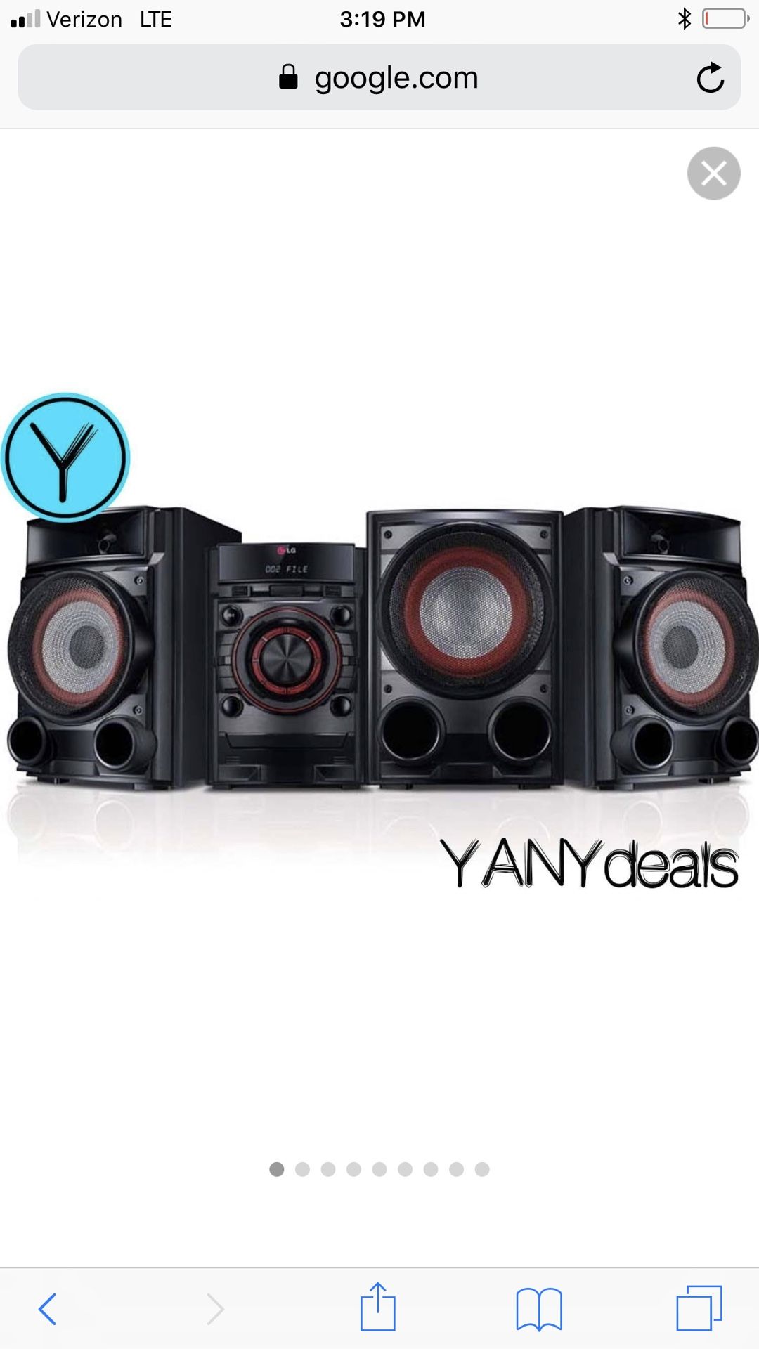 LG stereo system