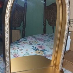 Home Interiors Vintage Burwood Mirror Cathedral Arch w/ Display Shelf