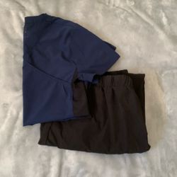 Women’s Black and Blue Scrub Set 