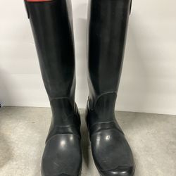 Hunter boots navy clearance sale