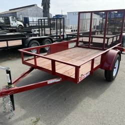 2025 Carson Trailer Red Standard Utility 5’ X 8’ 2.9K GVWR