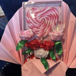 Lollipop, Valentines, Eternal Roses Arrangement