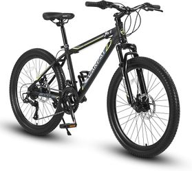 C127-24 Inch Wheels Mountain Bike Shimano 21 Speeds with Mechanical Disc Brakes Aluminum/High-Carbon Steel Frame Suspension MTB Bikes Mountain