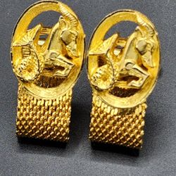 Vintage Swank Gold Zodiac Cufflinks 