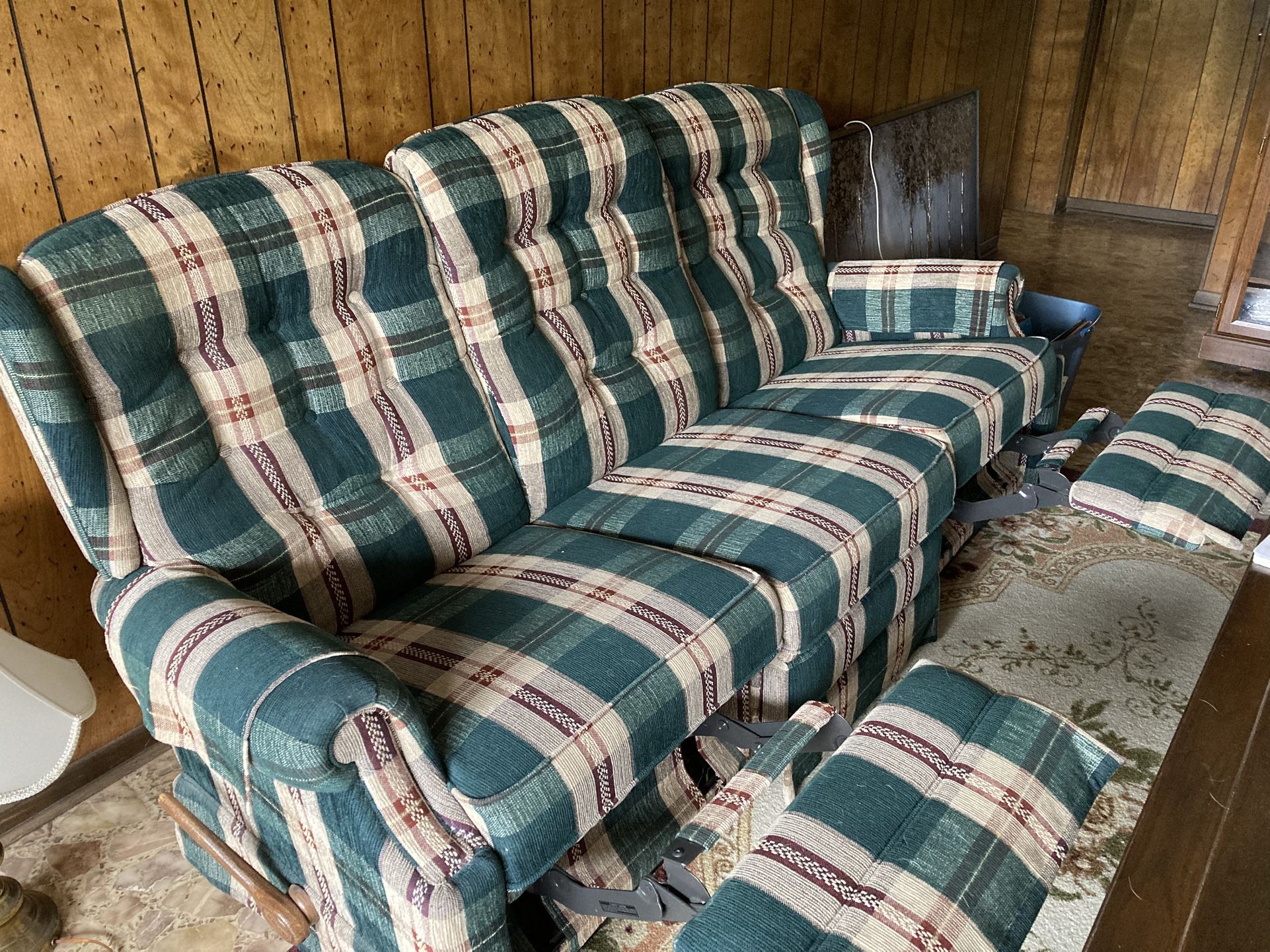 Sofa W/ Recliners On Both Ends